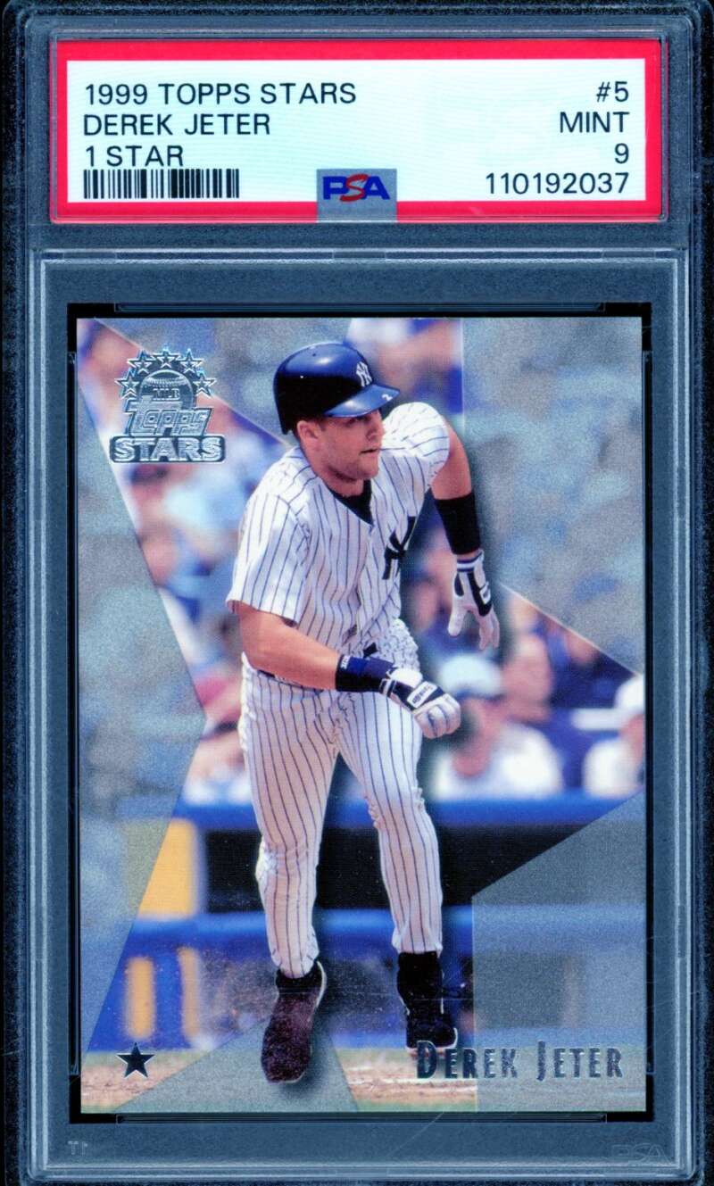 Derek Jeter Card 1999 Topps Stars #5 PSA 1 Image 1