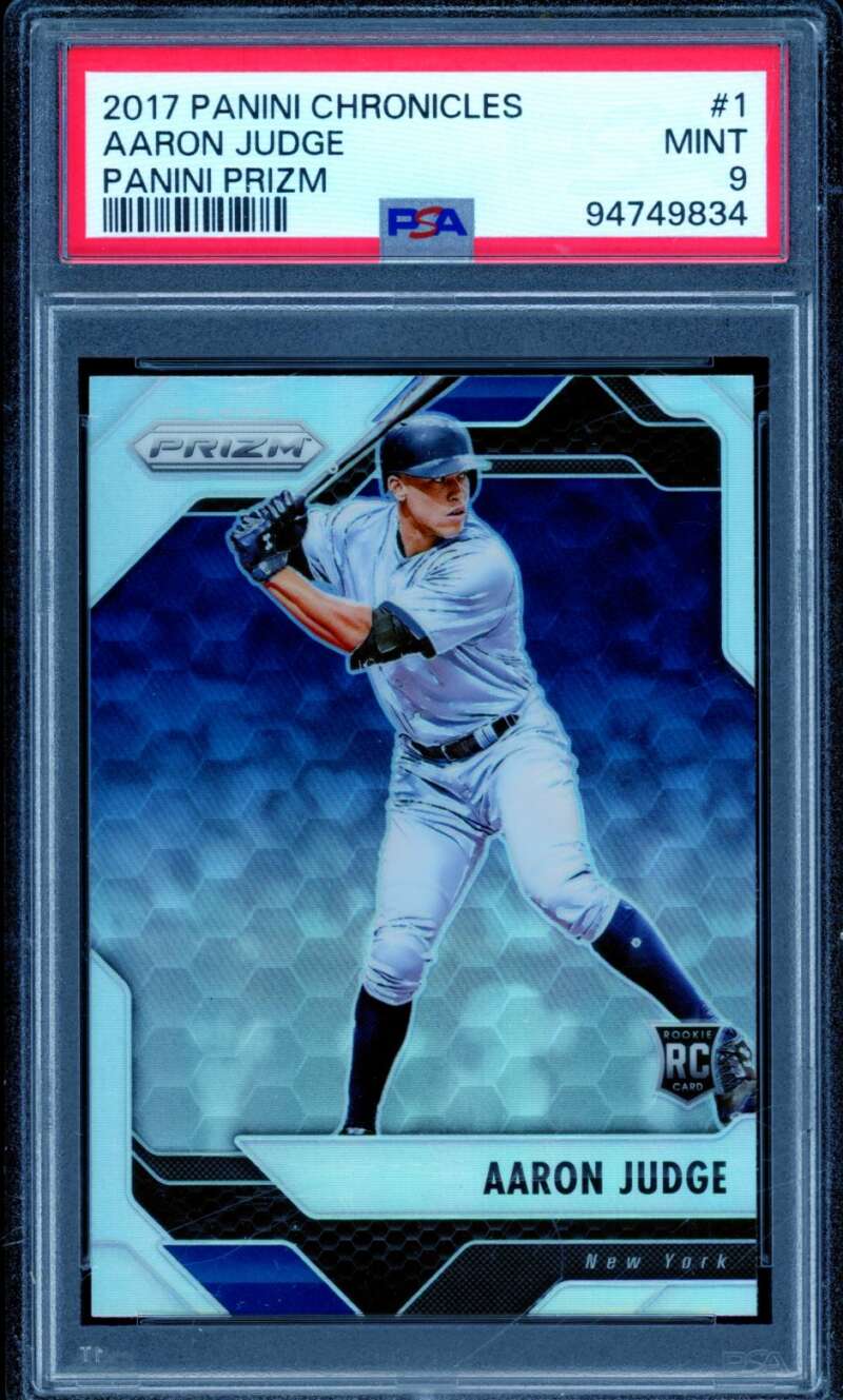 Aaron Judge Rookie Card 2017 Panini Chronicles Panini Prizm #1 PSA 9 Image 1