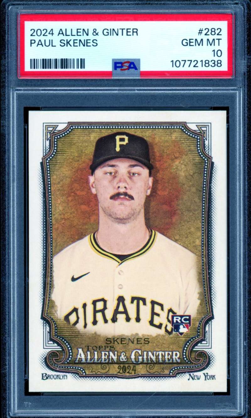 Paul Skenes Rookie Card 2024 Allen Ginter #282 PSA 10 Image 1