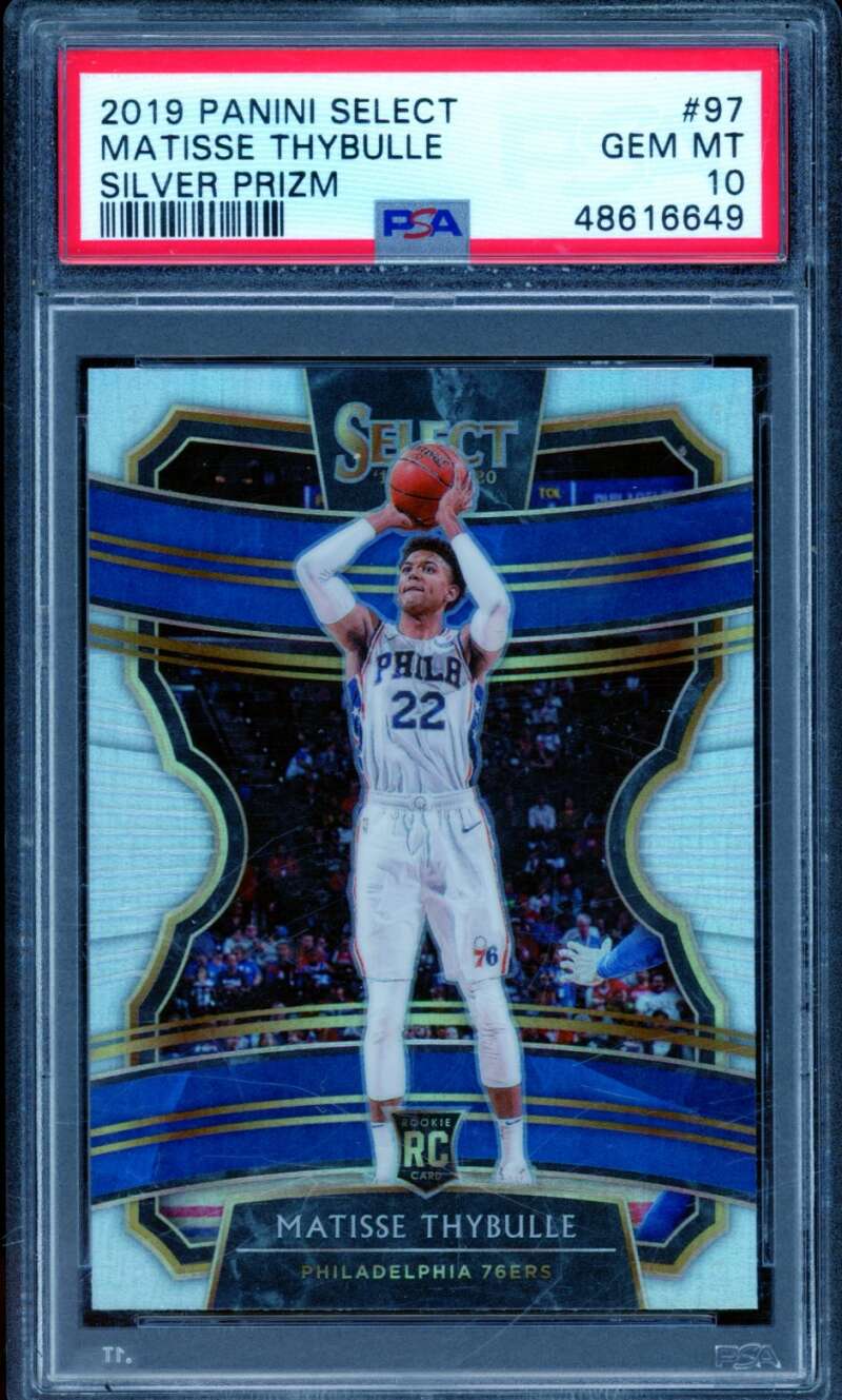 Matisse Thybulle Rookie Card 2019-20 Panini Select Silver Prizm #97 PSA 10 Image 1