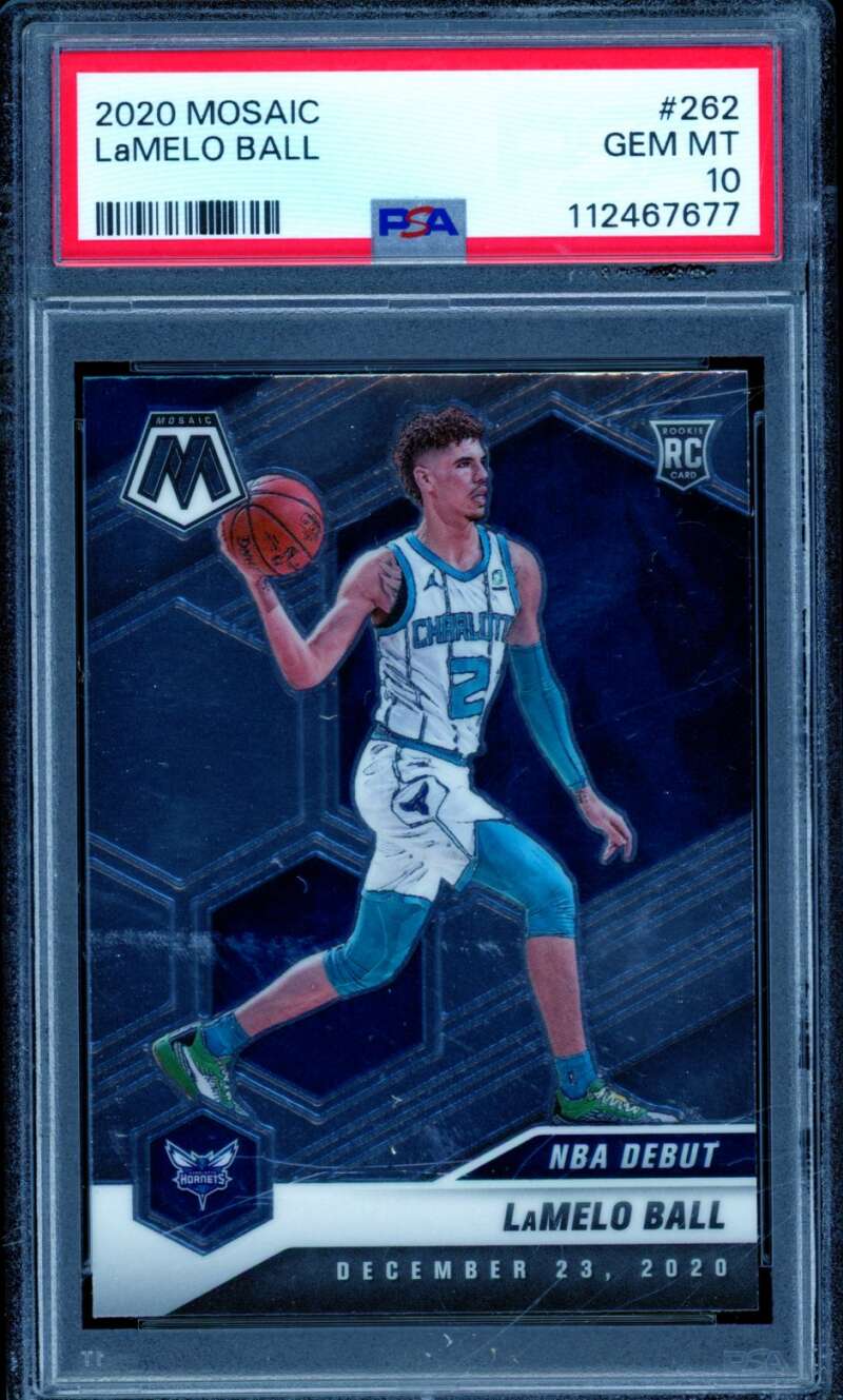 LaMelo Ball Rookie Card 2020-21 Mosaic #262 PSA 10 Image 1