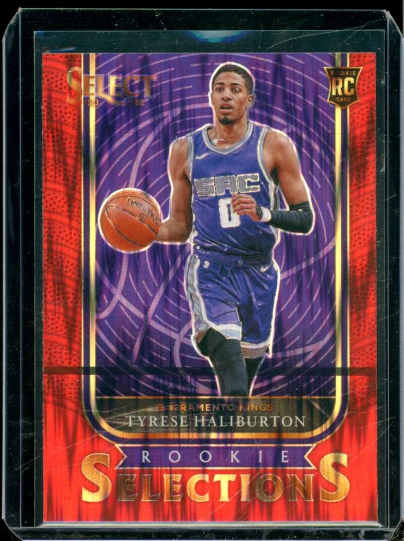 Tyrese Haliburton Rookie Card 2020-21 Select Rookie Selections Prizms Red #3  Image 1