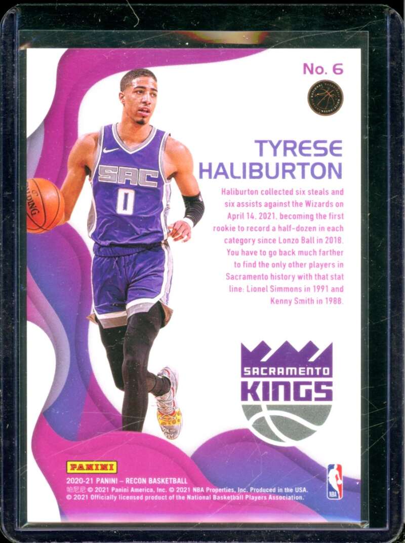 Tyrese Haliburton Rookie Card 2020-21 Panini Recon Rookie Recon #6  Image 2