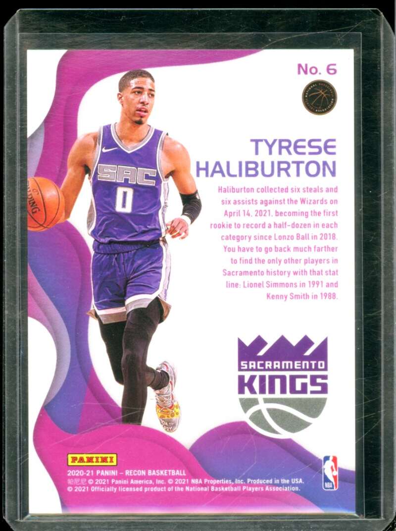 Tyrese Haliburton Rookie Card 2020-21 Panini Recon Rookie Recon #6  Image 2