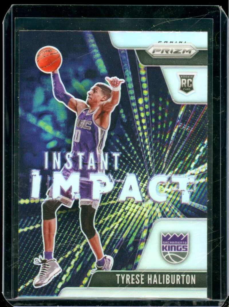 Tyrese Haliburton Rookie 2020-21 Panini Prizm Instant Impact Prizms Silver #9  Image 1