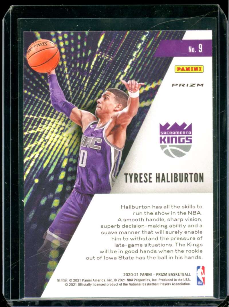 Tyrese Haliburton Rookie 2020-21 Panini Prizm Instant Impact Prizms Silver #9  Image 2