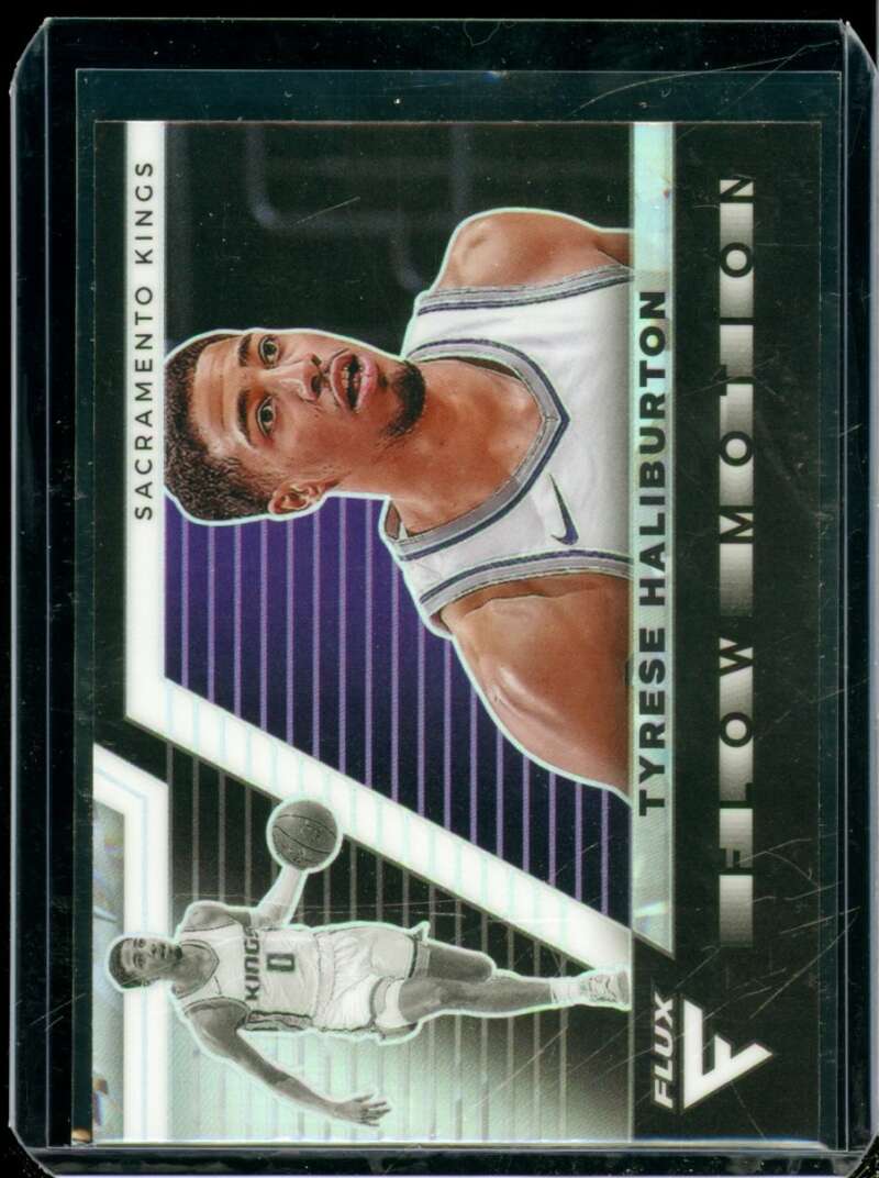 Tyrese Haliburton Rookie Card 2020-21 Panini Flux Flow Motion Silver #19  Image 1