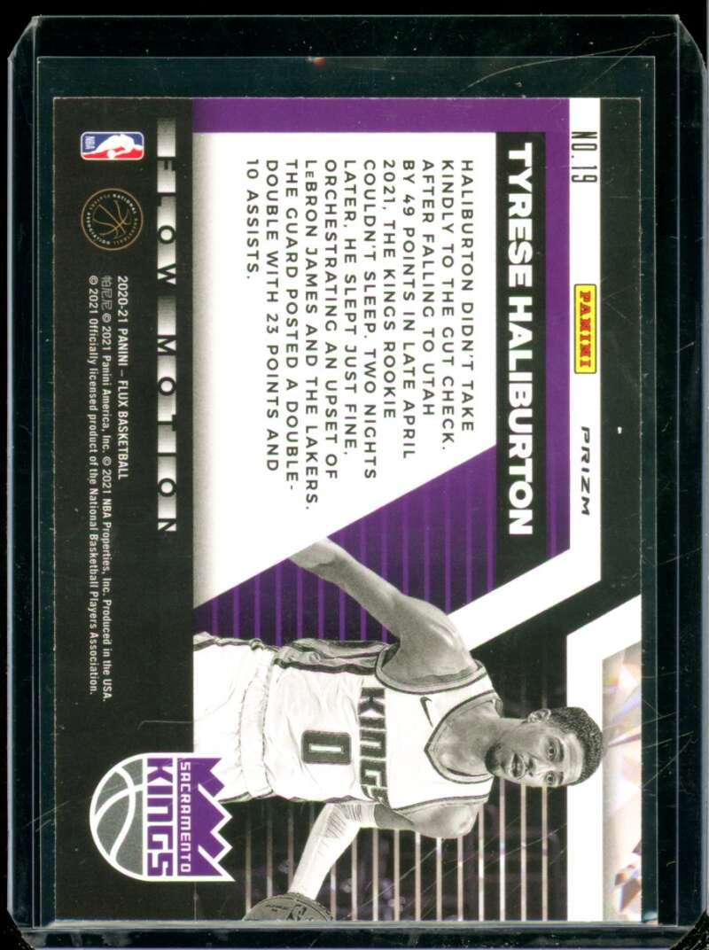 Tyrese Haliburton Rookie Card 2020-21 Panini Flux Flow Motion Silver #19  Image 2