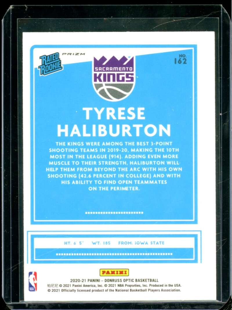 Tyrese Haliburton Rookie Card 2020-21 Donruss Optic Target Box Set #162  Image 2