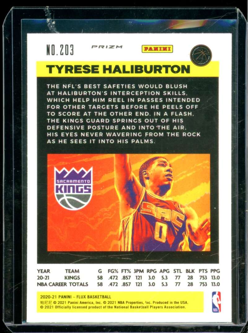 Tyrese Haliburton Rookie Card 2020-21 Panini Flux Red #203  Image 2