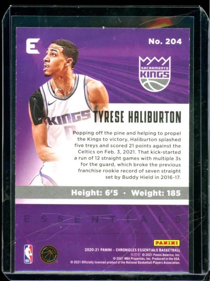 Tyrese Haliburton Rookie Card 2020-21 Panini Chronicles Green Ice #204  Image 2