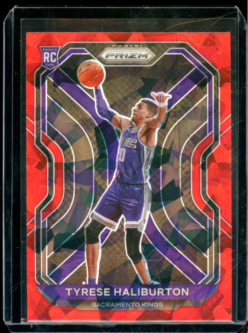 Tyrese Haliburton Rookie Card 2020-21 Panini Prizm Prizms Red Ice #262  Image 1
