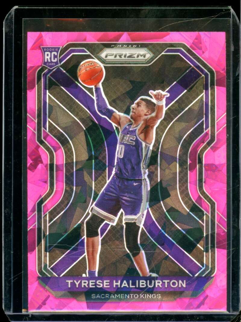 Tyrese Haliburton Rookie Card 2020-21 Panini Prizm Prizms Pink Ice #262  Image 1