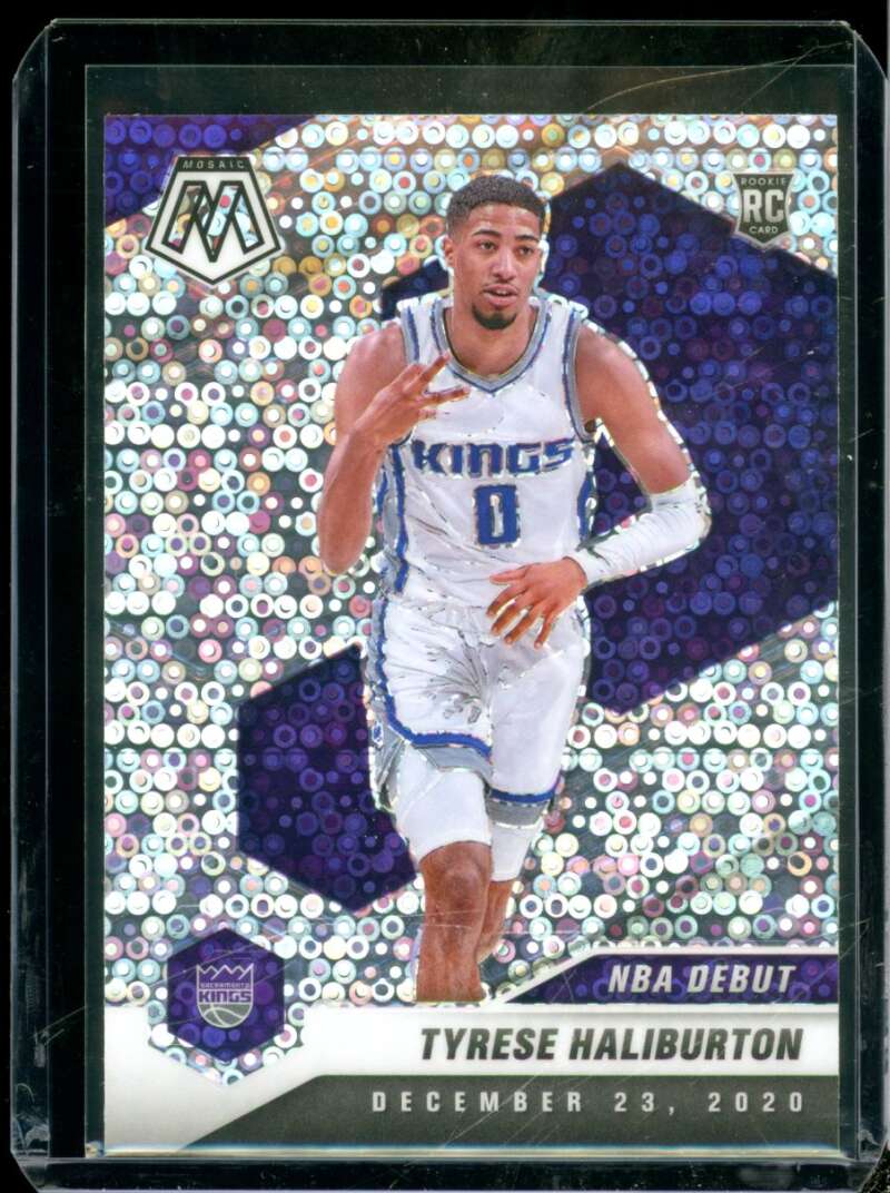 Tyrese Haliburton Rookie 2020-21 Panini Mosaic Mosaic Fast Break Silver #264  Image 1
