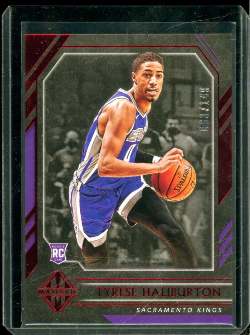 Tyrese Haliburton Rookie Card 2020-21 Panini Chronicles Red Majestic #341  Image 1