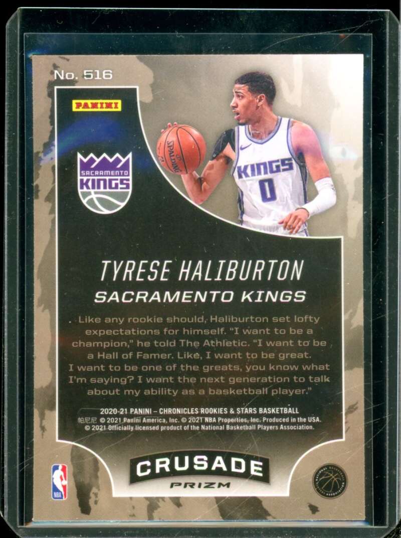 Tyrese Haliburton Rookie Card 2020-21 Panini Chronicles Crusade Silver #516  Image 2
