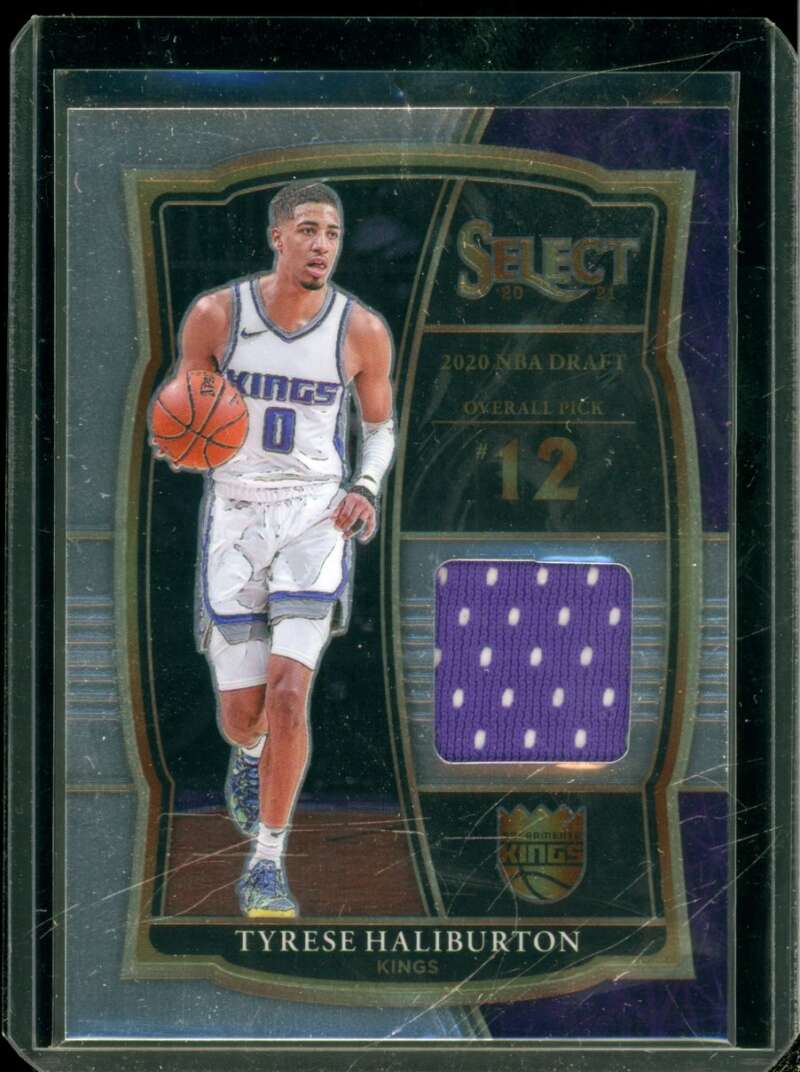 Tyrese Haliburton Rookie 2020-21 Panini Select Draft Selection Jersey #DS-HAL  Image 1