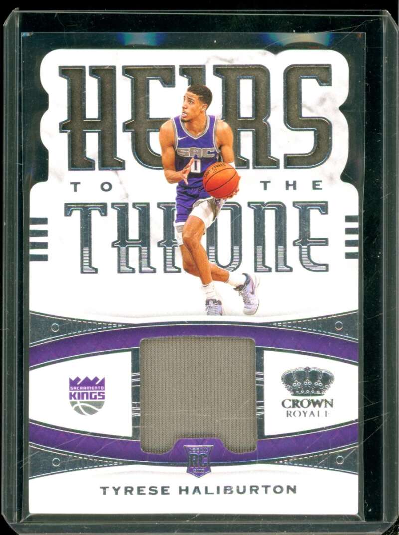 Tyrese Haliburton Rookie 2020-21 Crown Royale Heirs to the Throne Materials #HT-HAL  Image 1