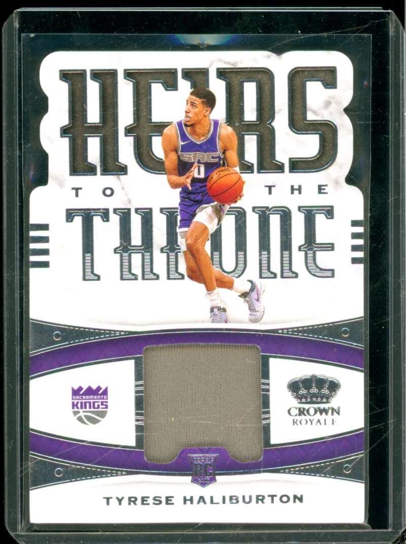 Tyrese Haliburton Rookie 2020-21 Crown Royale Heirs to the Throne Materials #HT-HAL  Image 1