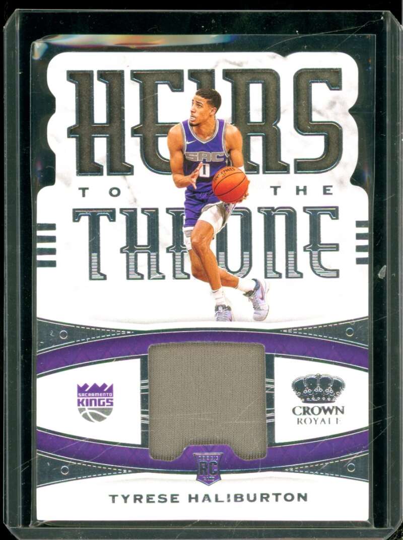 Tyrese Haliburton Rookie 2020-21 Crown Royale Heirs to the Throne Materials #HT-HAL  Image 1