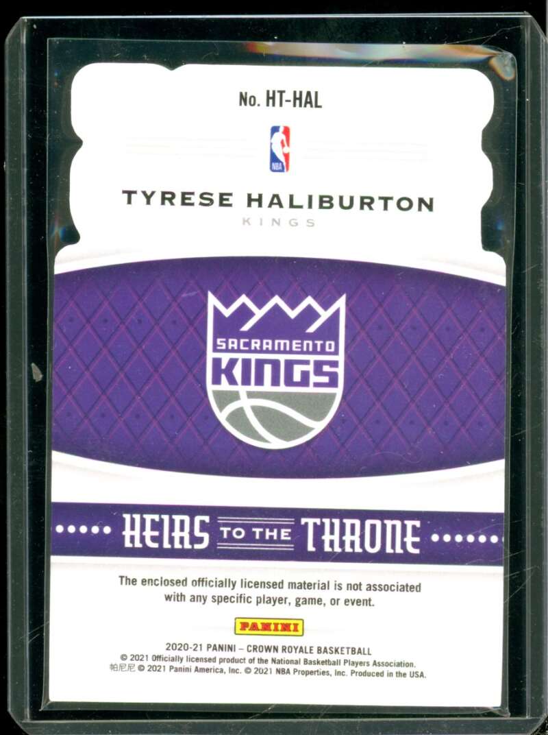 Tyrese Haliburton Rookie 2020-21 Crown Royale Heirs to the Throne Materials #HT-HAL  Image 2