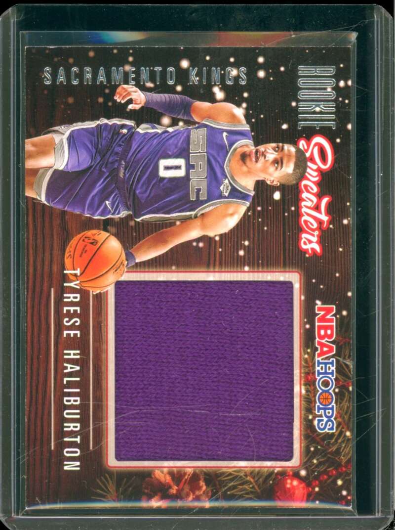 Tyrese Haliburton Rookie Card 2020-21 Hoops Rookie Sweaters #RSW-TR  Image 1
