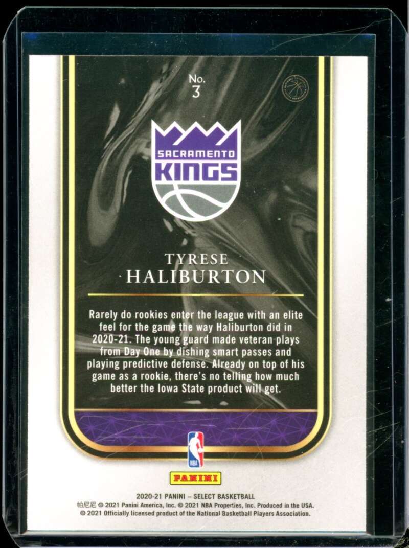 Tyrese Haliburton Rookie Card 2020-21 Select Rookie Selections #3  Image 2