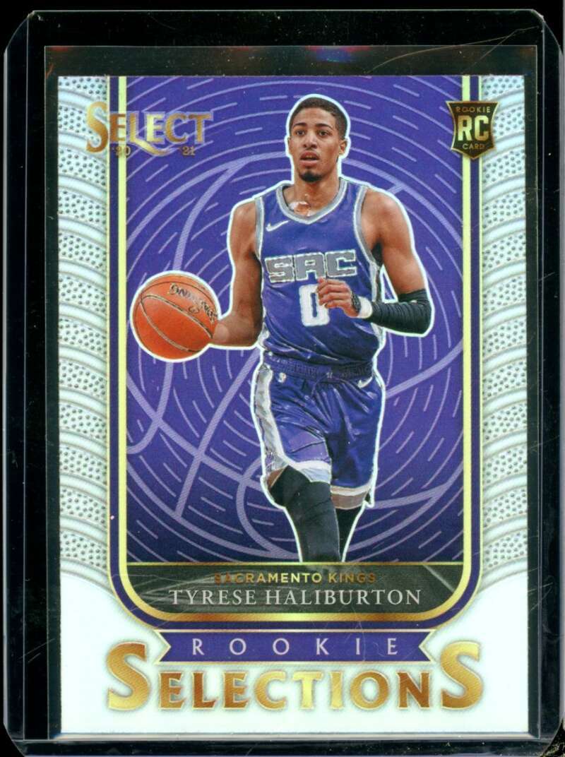 Tyrese Haliburton Rookie Card 2020-21 Select Rookie Selections Prizms Silver #3  Image 1