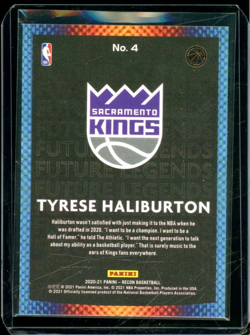 Tyrese Haliburton Rookie Card 2020-21 Panini Recon Future Legends #4  Image 2