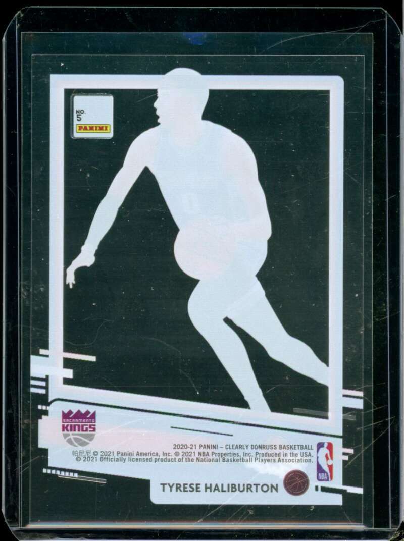 Tyrese Haliburton Rookie Card 2020-21 Clearly Donruss The Rookies #5  Image 2
