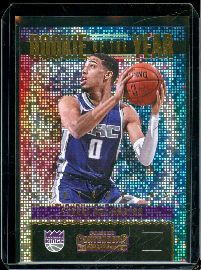Tyrese Haliburton RC 2020-21 Panini Contenders Rookie of the Year Contenders #6  Image 1