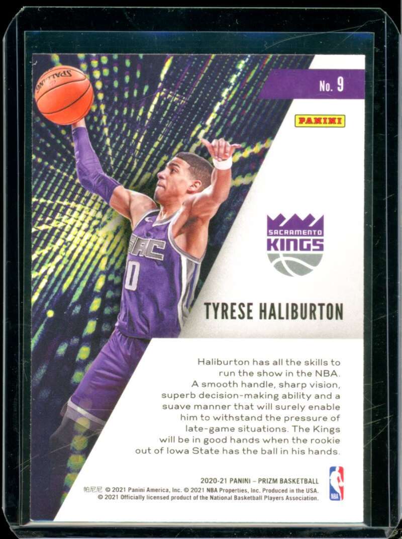 Tyrese Haliburton Rookie Card 2020-21 Panini Prizm Instant Impact #9  Image 2