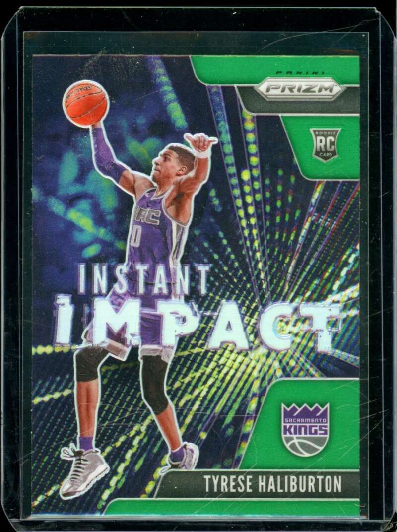 Tyrese Haliburton Rookie 2020-21 Panini Prizm Instant Impact Prizms Green #9  Image 1
