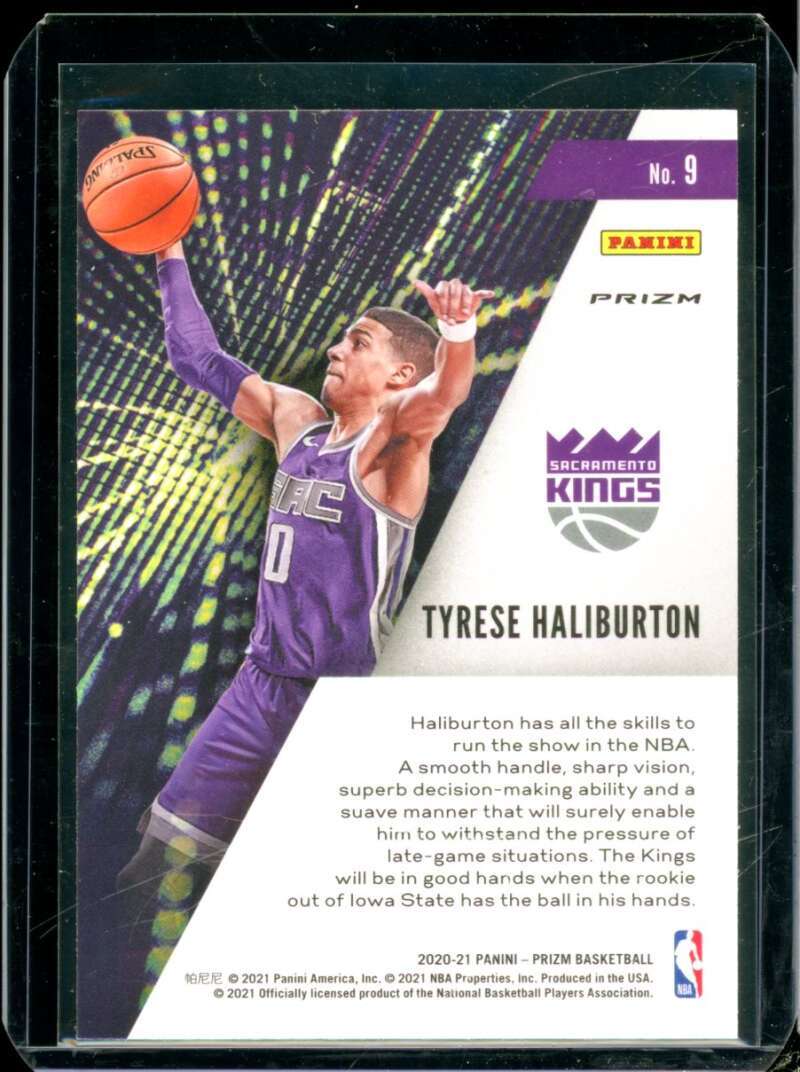 Tyrese Haliburton Rookie 2020-21 Panini Prizm Instant Impact Prizms Green #9  Image 2