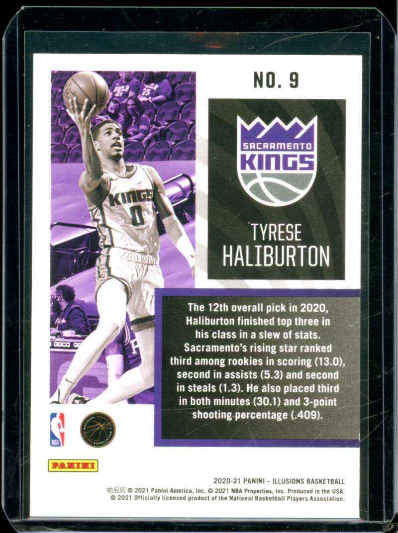 Tyrese Haliburton Rookie Card 2020-21 Panini Illusions Instant Impact #9  Image 2