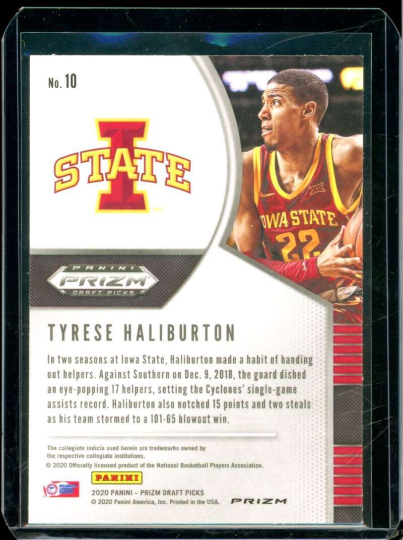 Tyrese Haliburton Rookie 2020-21 Panini Prizm Draft Picks Prizms Silver #10  Image 2
