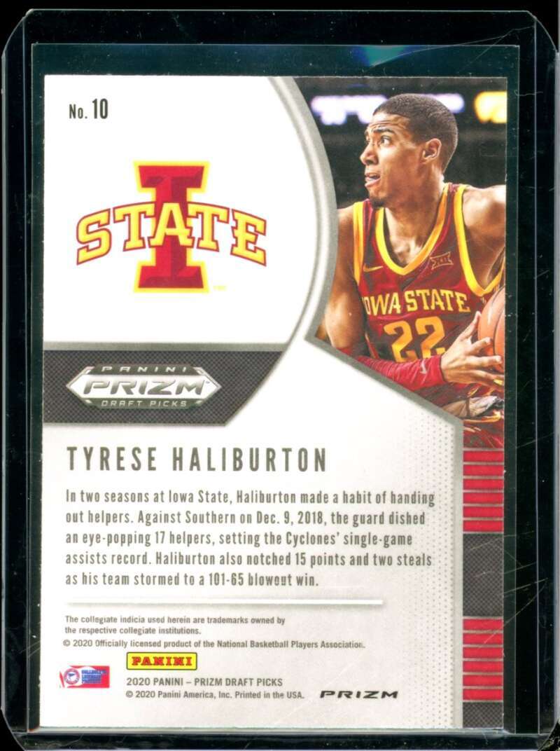 Tyrese Haliburton 2020-21 Panini Prizm Draft Picks Prizms Red White and Blue #10  Image 2