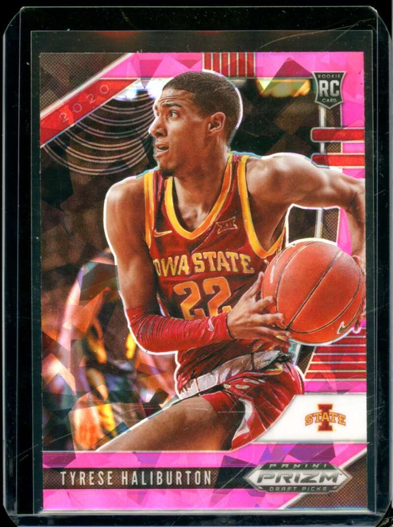 Tyrese Haliburton Rookie 2020-21 Panini Prizm Draft Pick Prizms Purple Wave #10  Image 1
