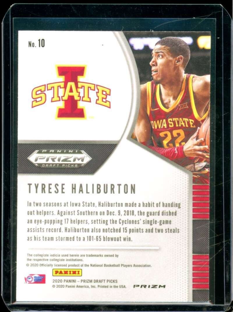 Tyrese Haliburton Rookie 2020-21 Panini Prizm Draft Pick Prizms Purple Wave #10  Image 2