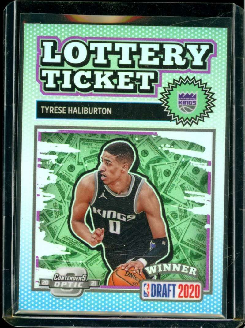 Tyrese Haliburton Rookie 2020-21 Panini Contenders Optic Lottery Ticket #12  Image 1