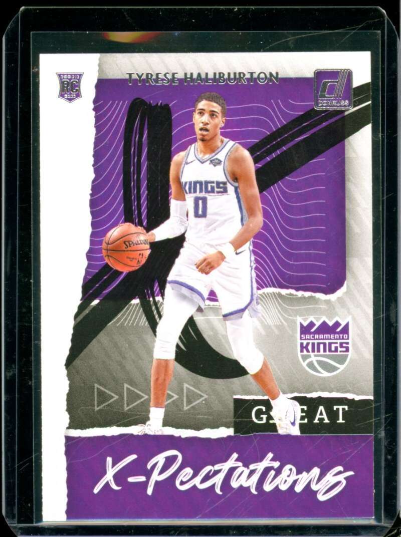 Tyrese Haliburton Rookie Card 2020-21 Donruss Great X-Pectations #12  Image 1