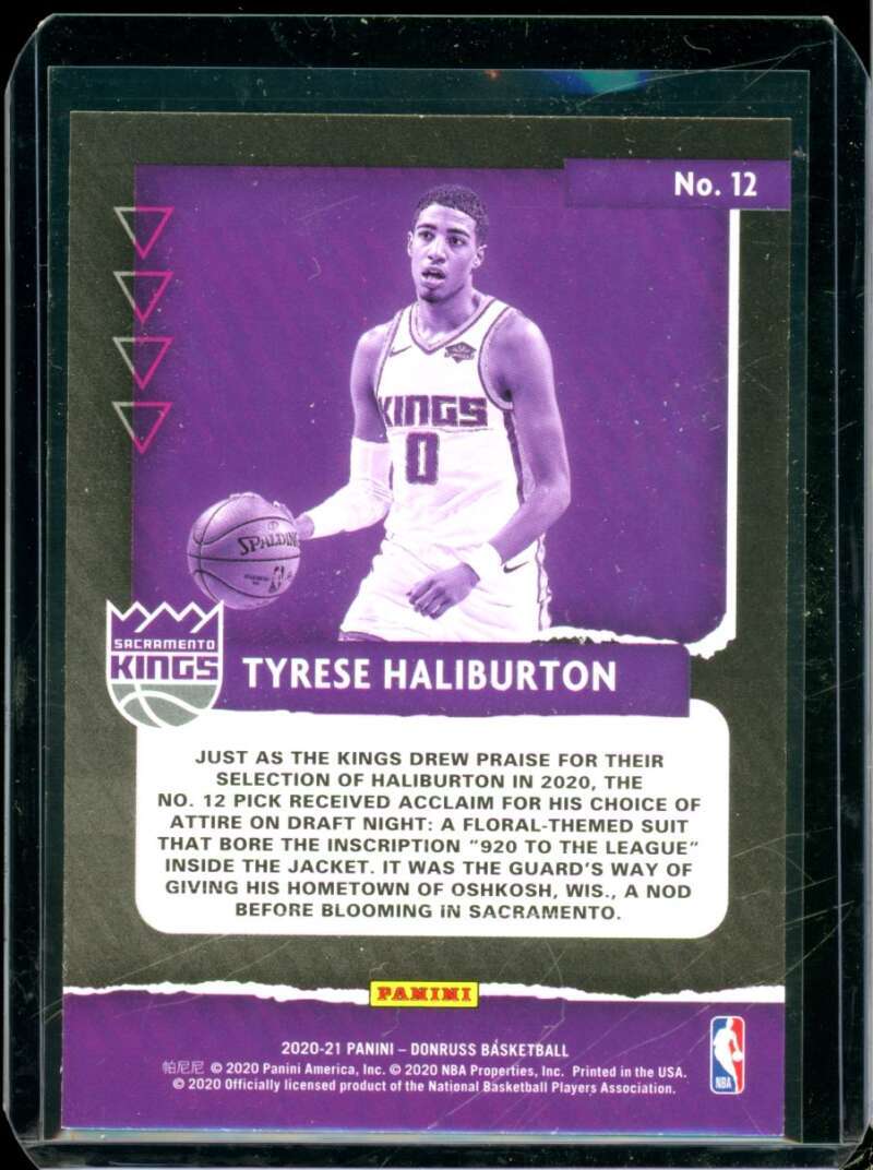 Tyrese Haliburton Rookie Card 2020-21 Donruss Great X-Pectations #12  Image 2
