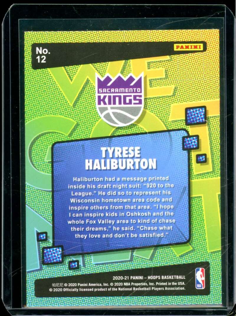 Tyrese Haliburton Rookie Card 2020-21 Hoops We Got Next Holo #12  Image 2
