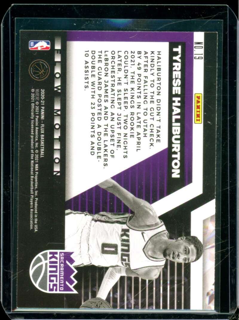Tyrese Haliburton Rookie Card 2020-21 Panini Flux Flow Motion #19  Image 2