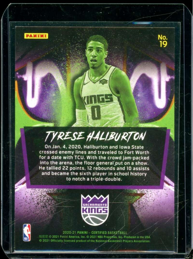 Tyrese Haliburton Rookie Card 2020-21 Certified 2020 #19  Image 2