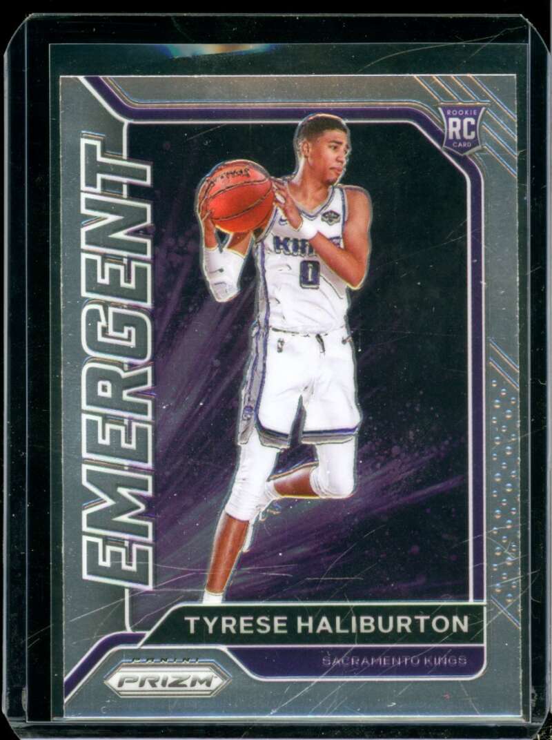 Tyrese Haliburton Rookie Card 2020-21 Panini Prizm Emergent #29  Image 1
