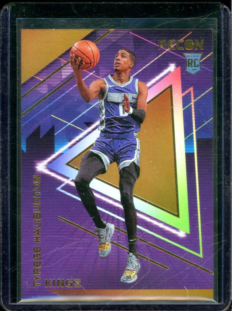 Tyrese Haliburton Rookie Card 2020-21 Panini Recon Holo Gold #40  Image 1