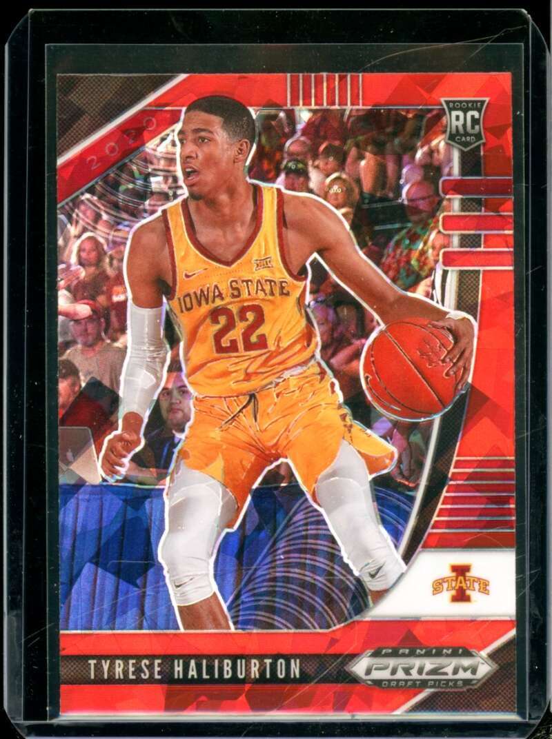 Tyrese Haliburton Rookie 2020-21 Panini Prizm Draft Picks Prizms Red Ice #50  Image 1