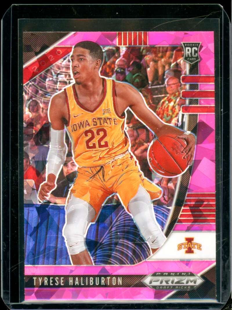Tyrese Haliburton Rookie 2020-21 Panini Prizm Draft Picks Prizms Pink Ice #50  Image 1