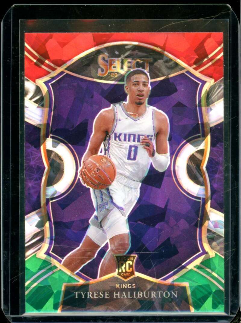 Tyrese Haliburton Rookie Card 2020-21 Select Prizms Red White Green Ice #72  Image 1